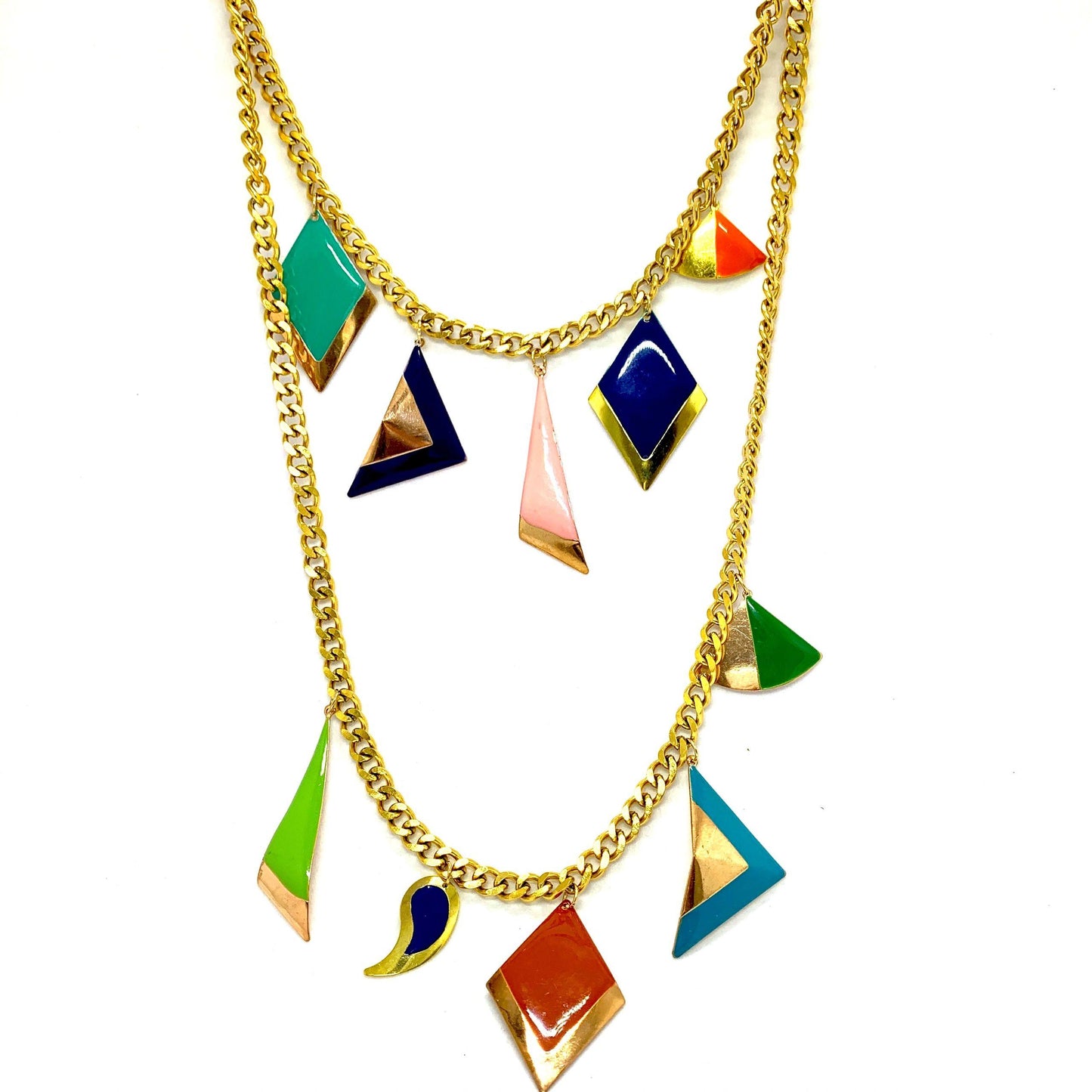 Geom Necklace - Double Charmed