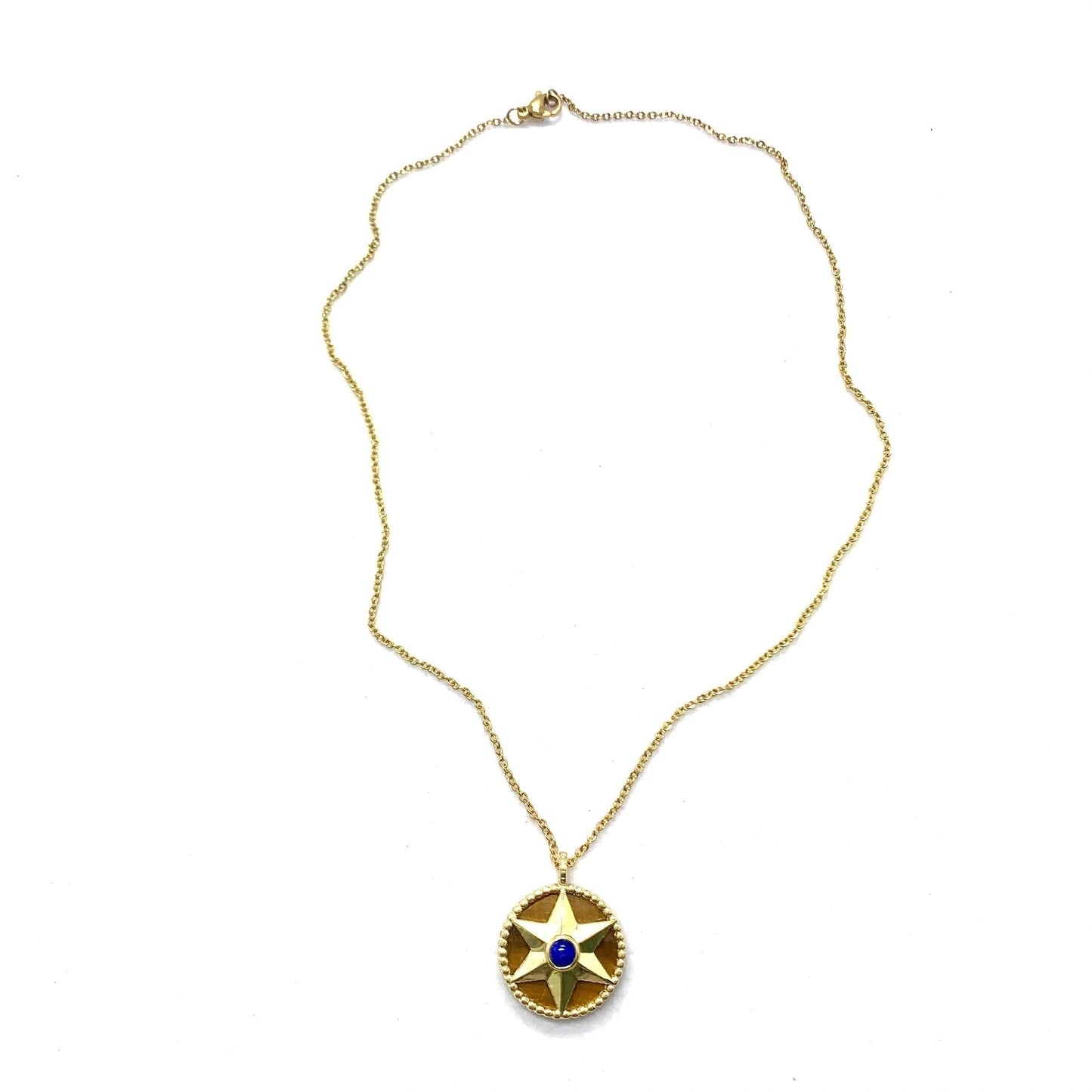 Compass Natural Stone Necklace