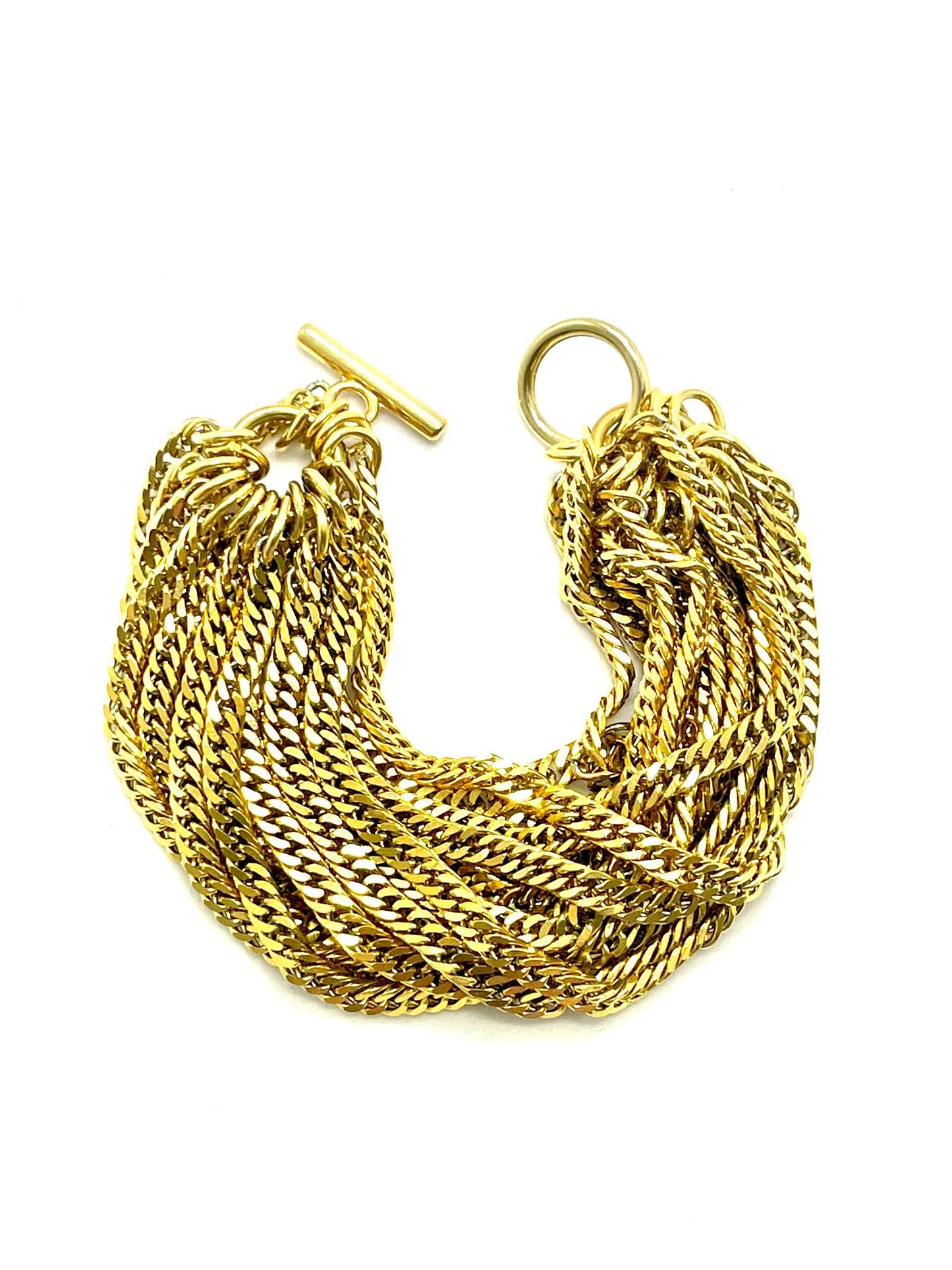 Moda District Golden Statement Bracelet - Stainless Steel