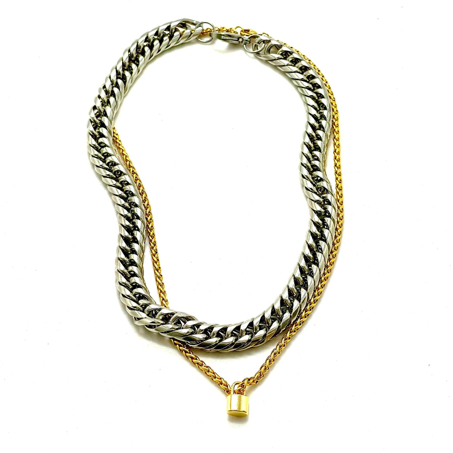 Silver Statement Padlock Mixed Set