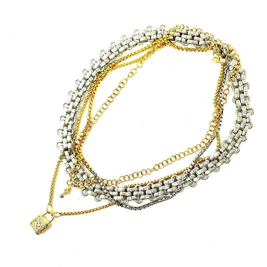 Padlock Necklace Set