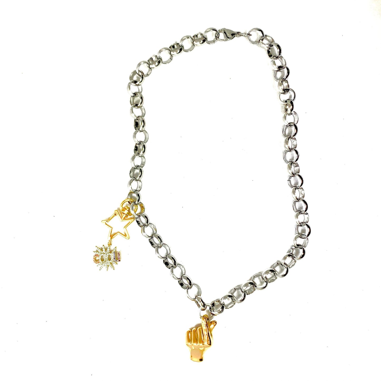Cool, Love, Star - Hand Gesture Necklace