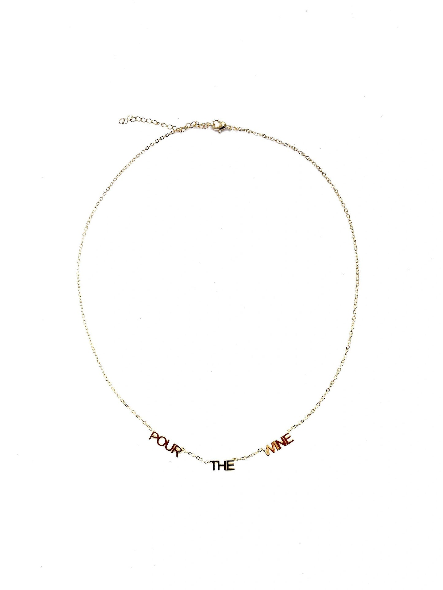 “Pour The Wine | Rosé” Gold Filled Necklace