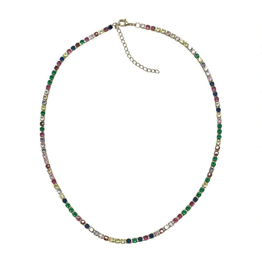 Multi-Color Zirconia Necklace