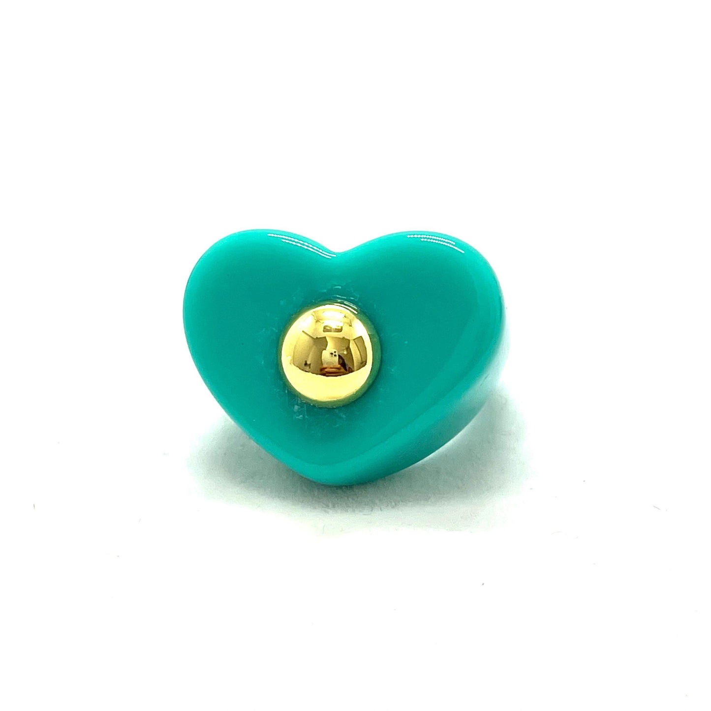 Acrylic Heart Vintage Rings
