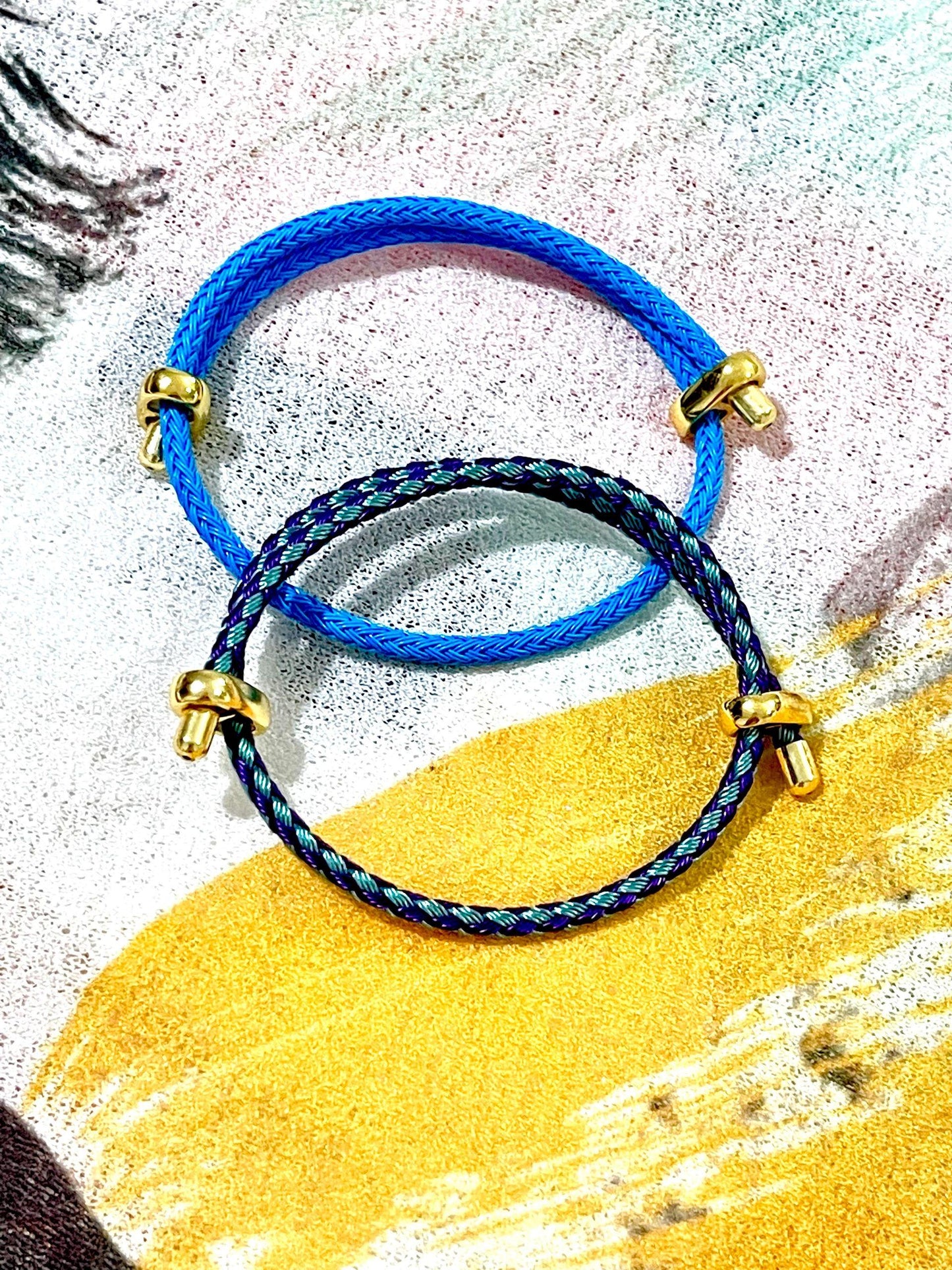 Braided Wire Colored Bracelet Set