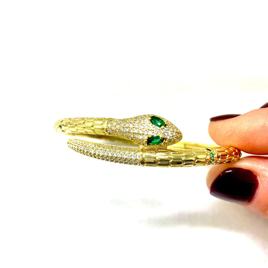 Green Eye Snake Bracelet