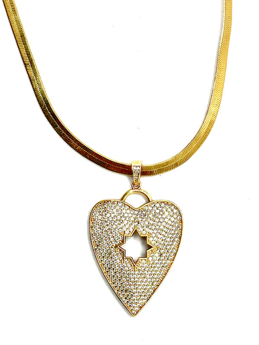 Starred Heart Necklace