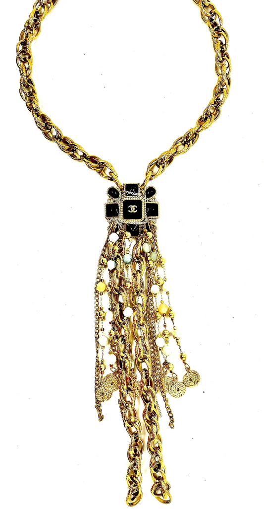 Vintage CC Mess Chain Re-Worked Necklace