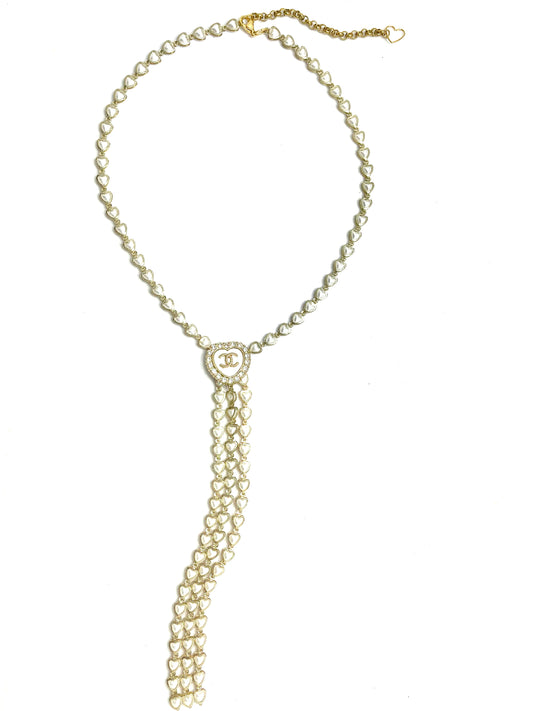 Vintage CC Love Fountain Lariat Re-Worked Necklace