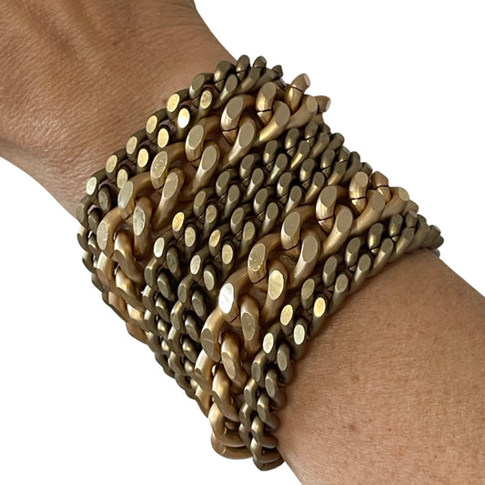 BE Aluminum Matte Triple Strand Bracelet