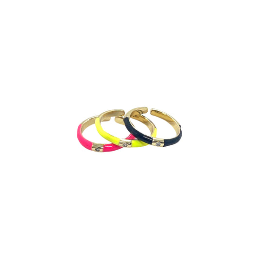 Colored Thin Adjustable Rings