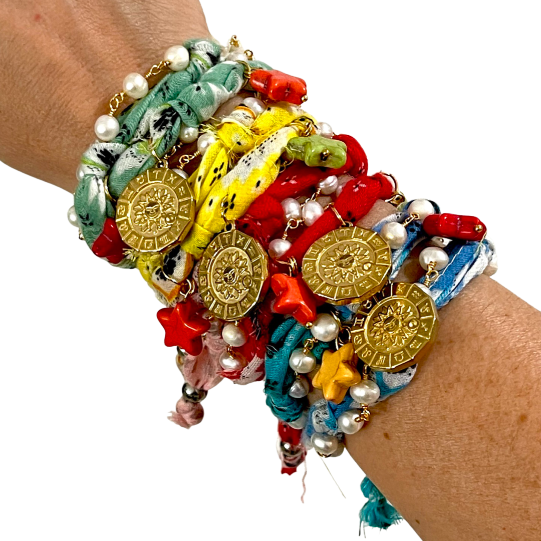 Free Spirited Fuzz Wrap Around Bracelet