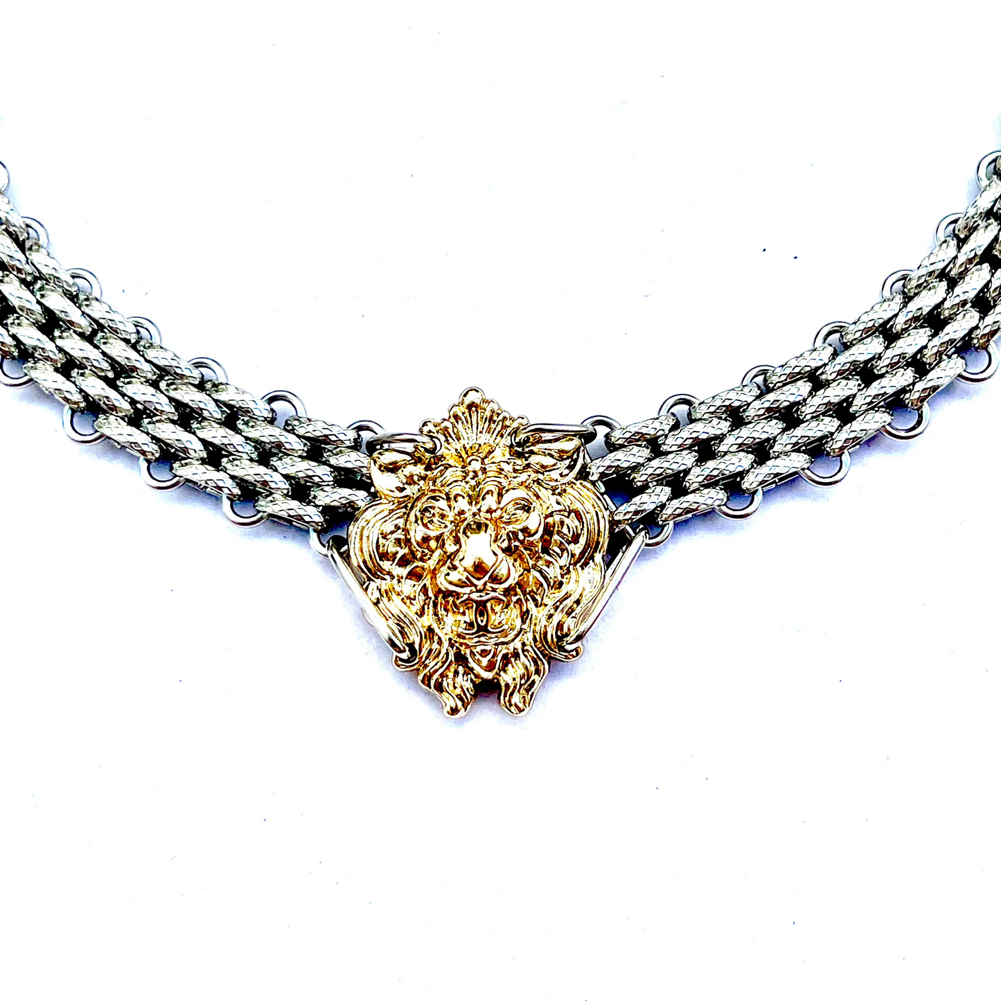 Vintage CC Iconic Lion Choker Re-Worked Necklace
