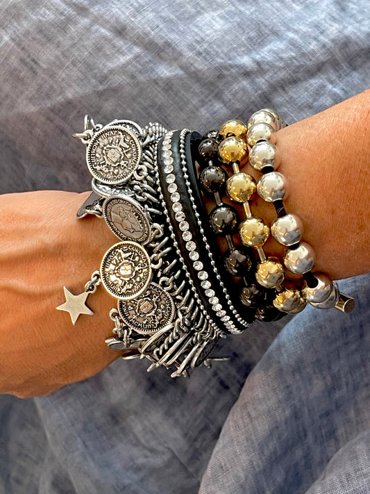 BE Aluminum Acrylic Charm Bracelet