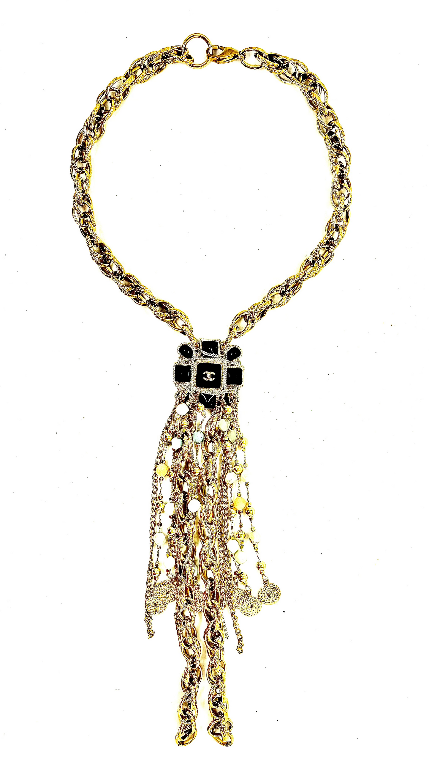 Vintage CC Mess Chain Re-Worked Necklace