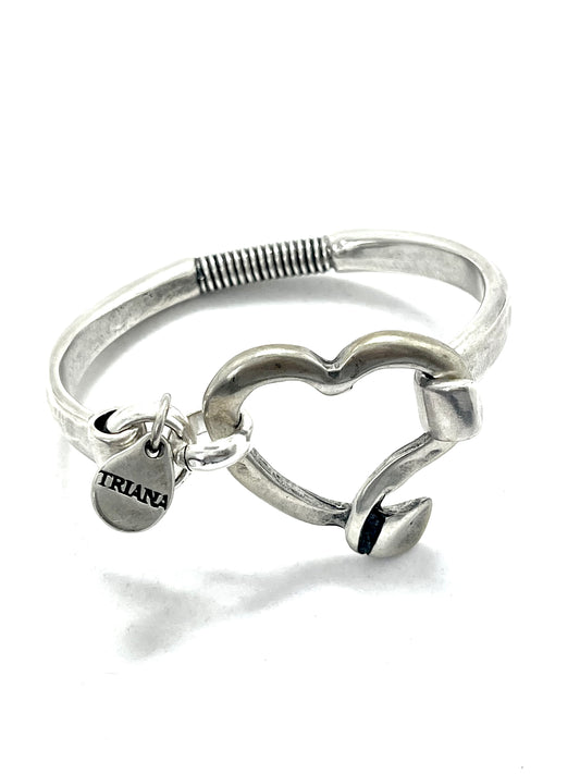 Triana Heart Bangle Bracelet