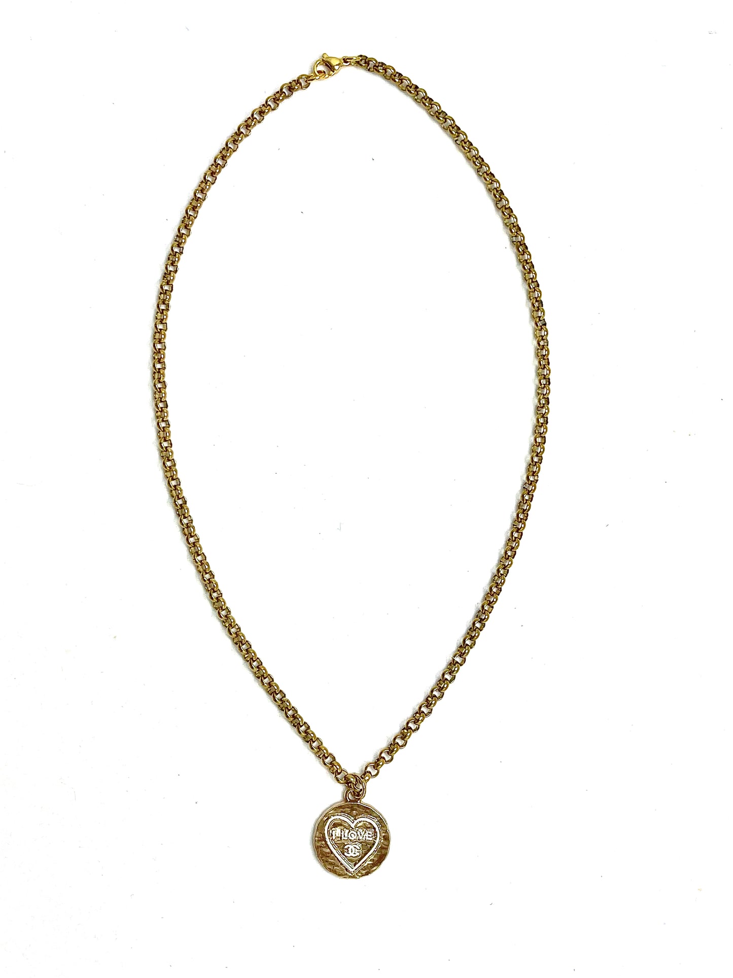 Vintage CC Love Medal Necklace