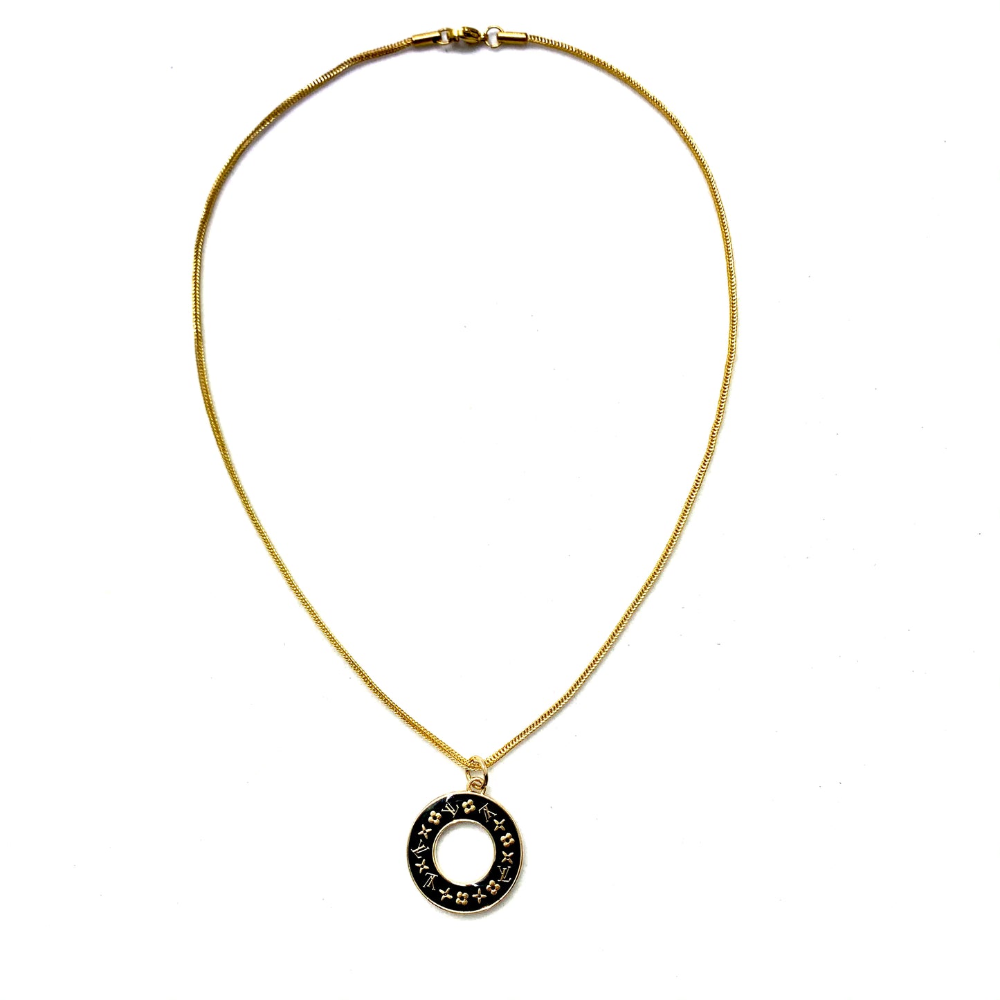 Vintage LV Disc Re-Worked Necklace