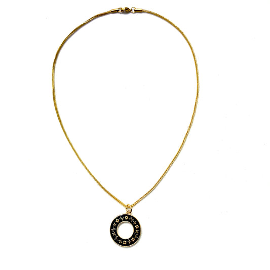 Vintage LV Disc Re-Worked Necklace