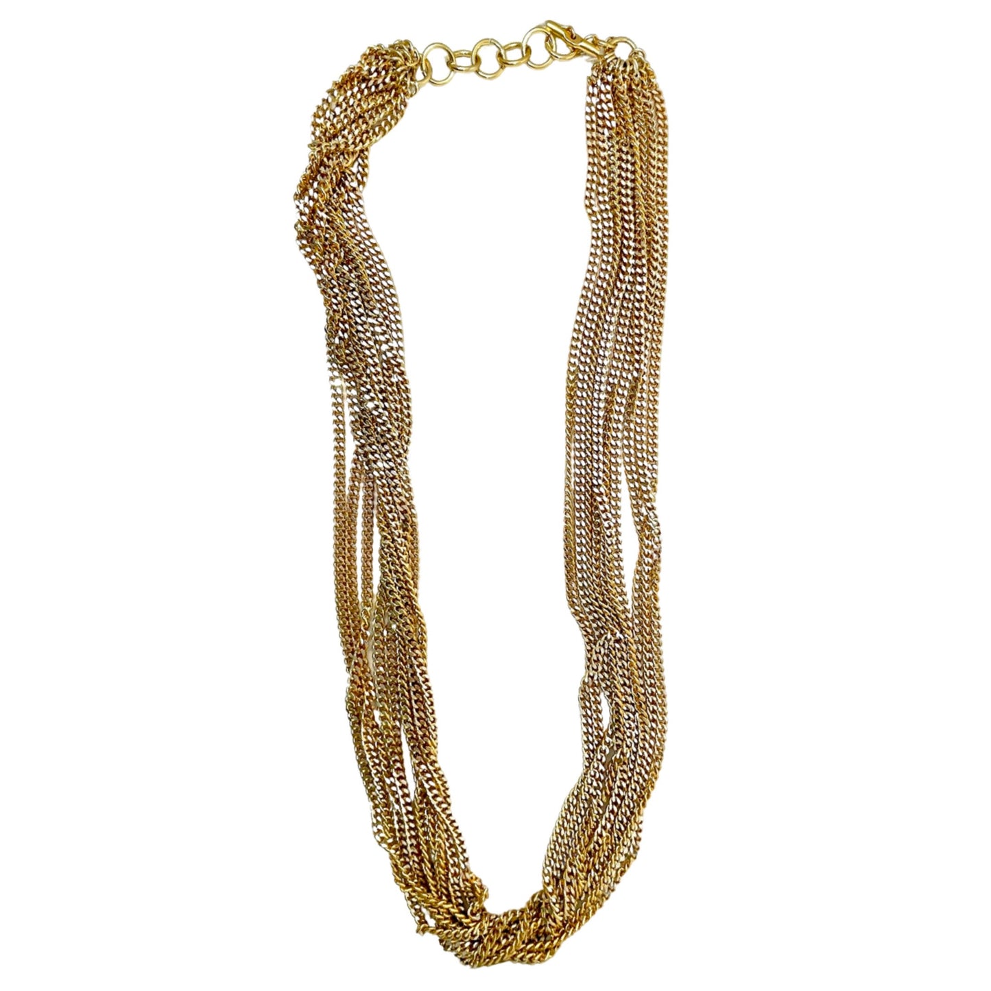 BE Aluminum Multi-Chain Long Necklace