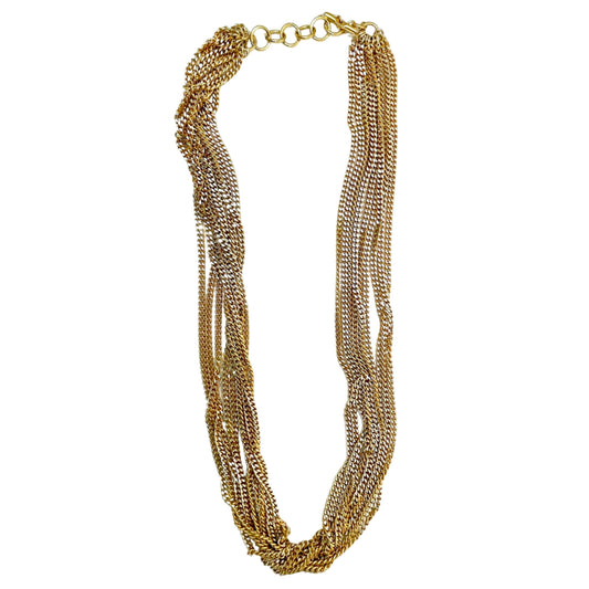 BE Aluminum Multi-Chain Long Necklace