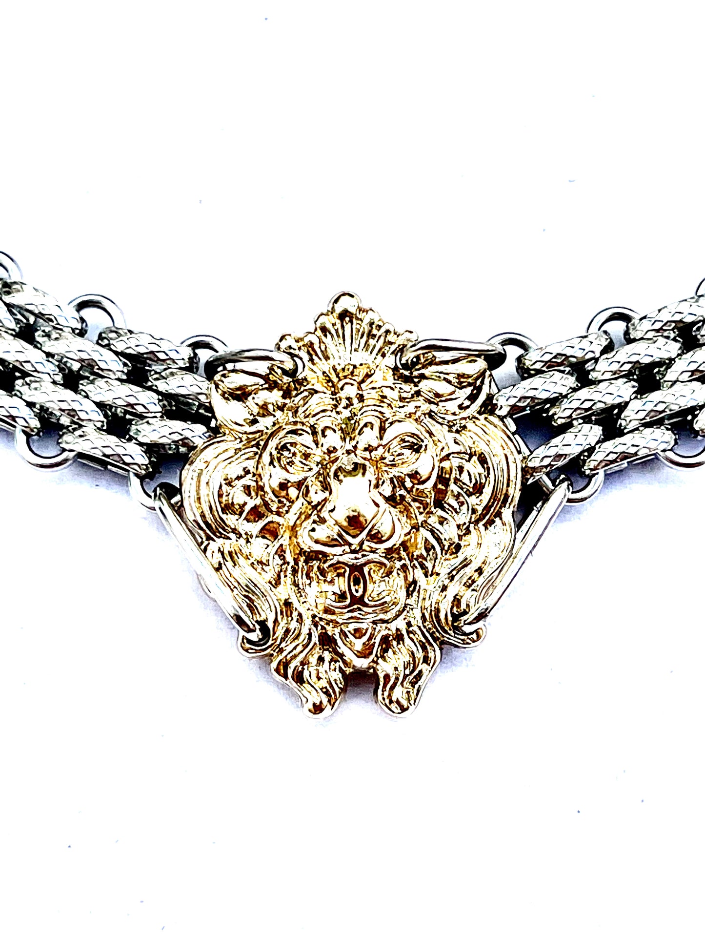Vintage CC Iconic Lion Choker Re-Worked Necklace