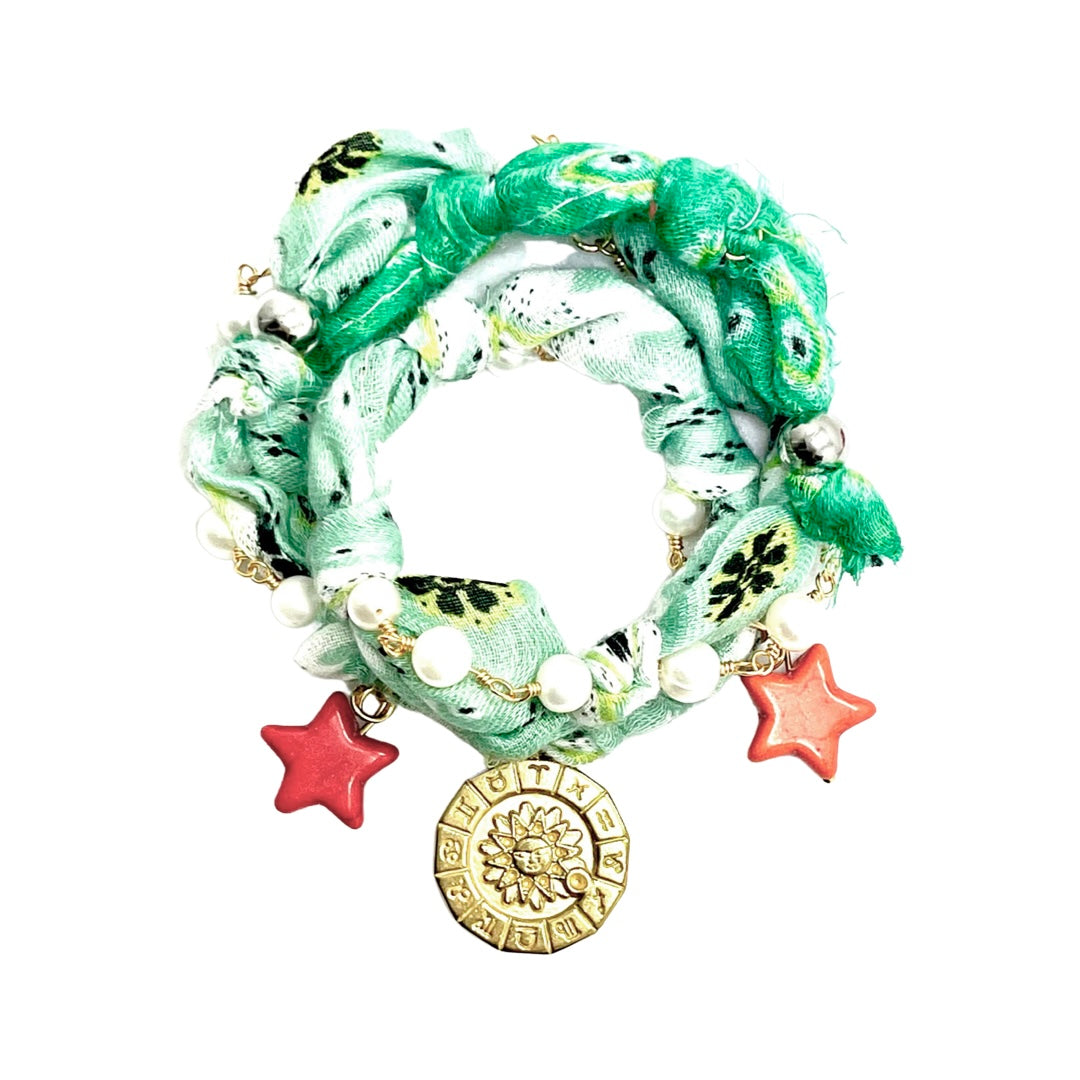 Free Spirited Fuzz Wrap Around Bracelet