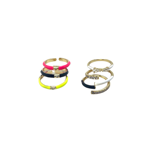 Colored Thin Adjustable Rings