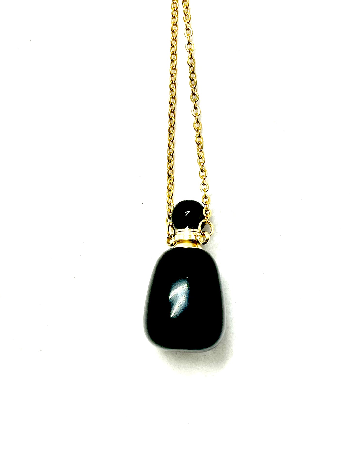 Small Natural Quartz Essential Oils Perfume Bottle Pendant Necklace