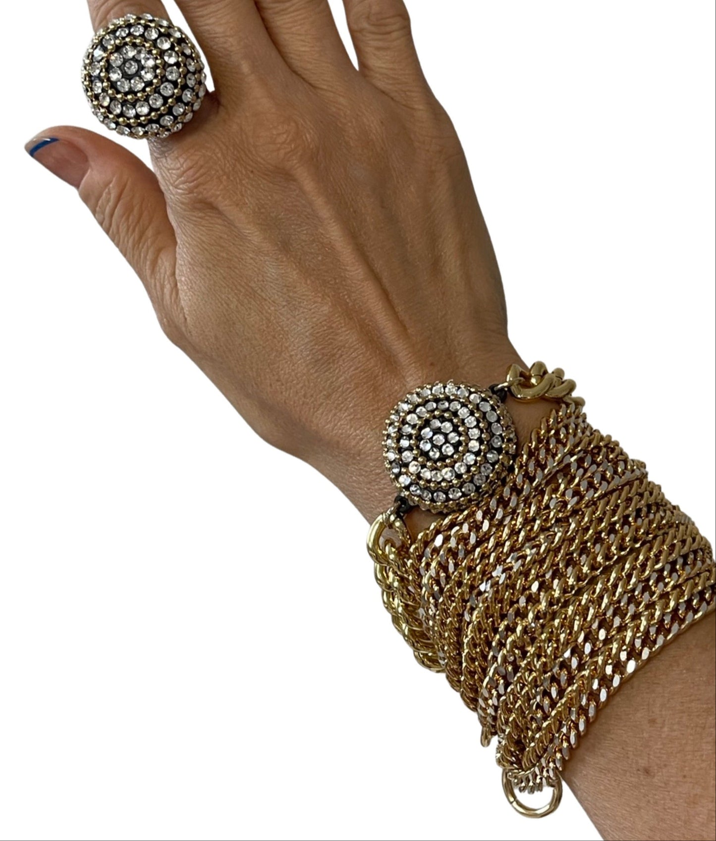 BE Aluminum Round Crystal Ring