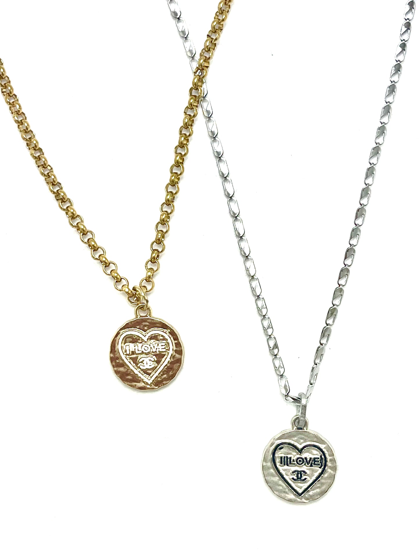 Vintage CC Love Medal Necklace
