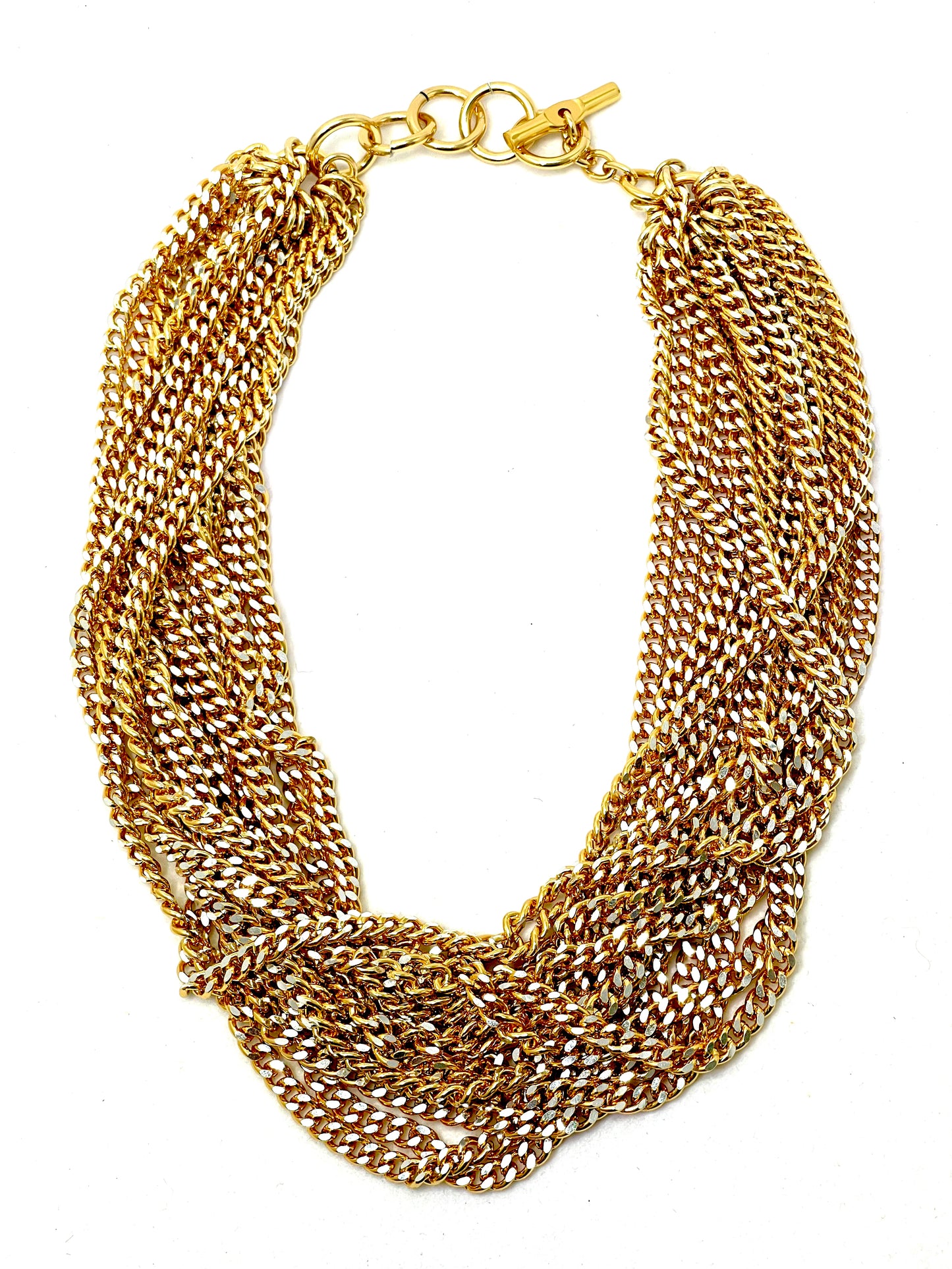 BE Aluminum Multi-Chain Short Necklace