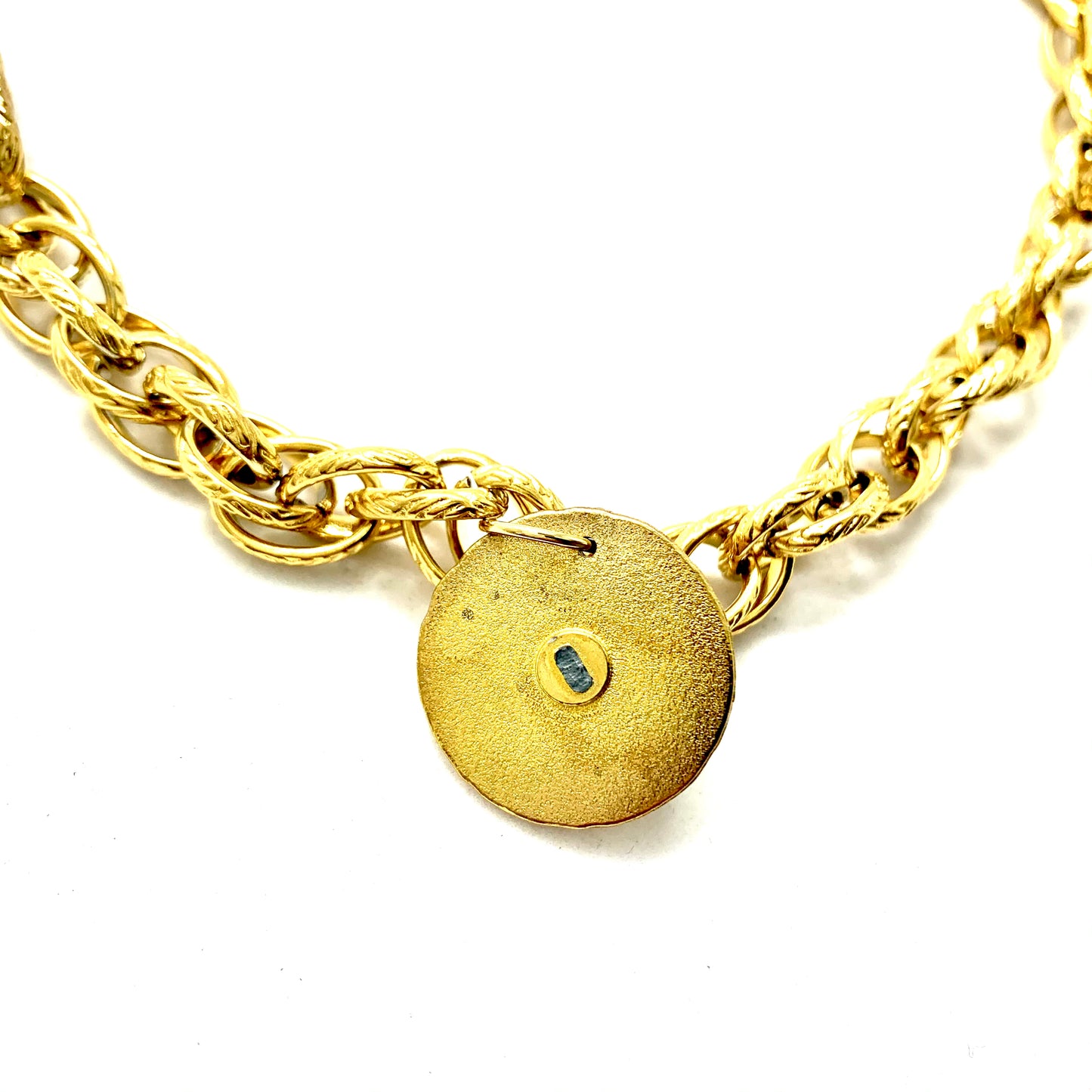 Vintage CC Horse Button Re-Worked Necklace