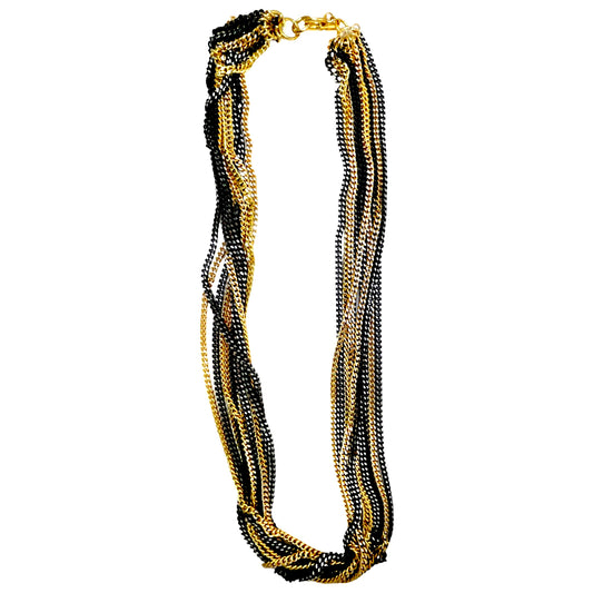 BE Aluminum Multi-Chain Long Necklace