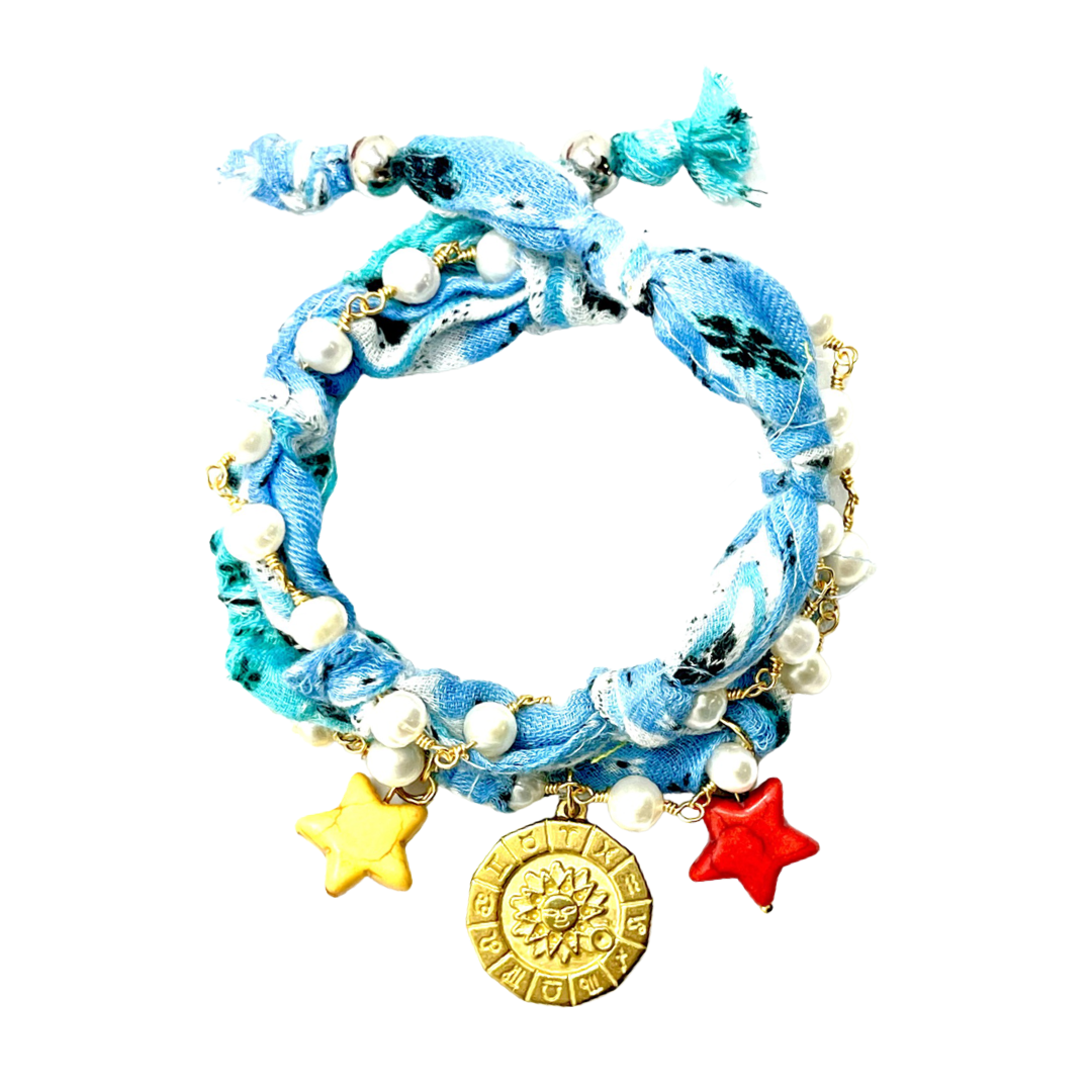 Free Spirited Fuzz Wrap Around Bracelet