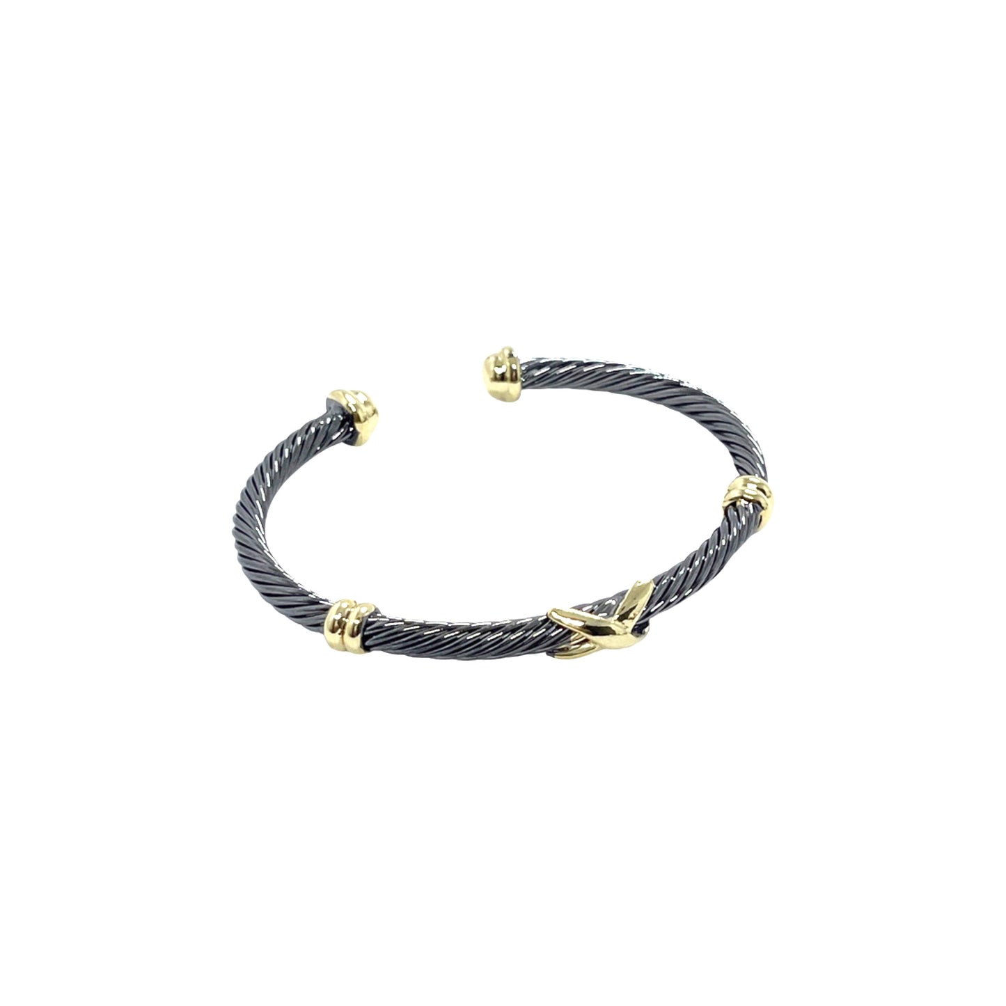 Charcoal Classic Cable Bracelet