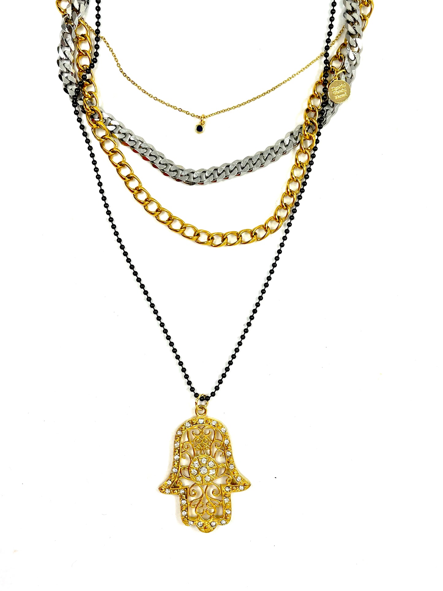 Hamsa Necklace Set