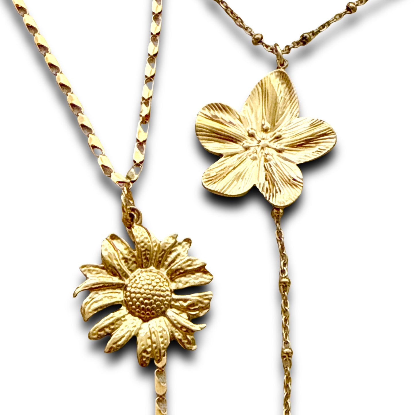 Flower Lariat Necklace