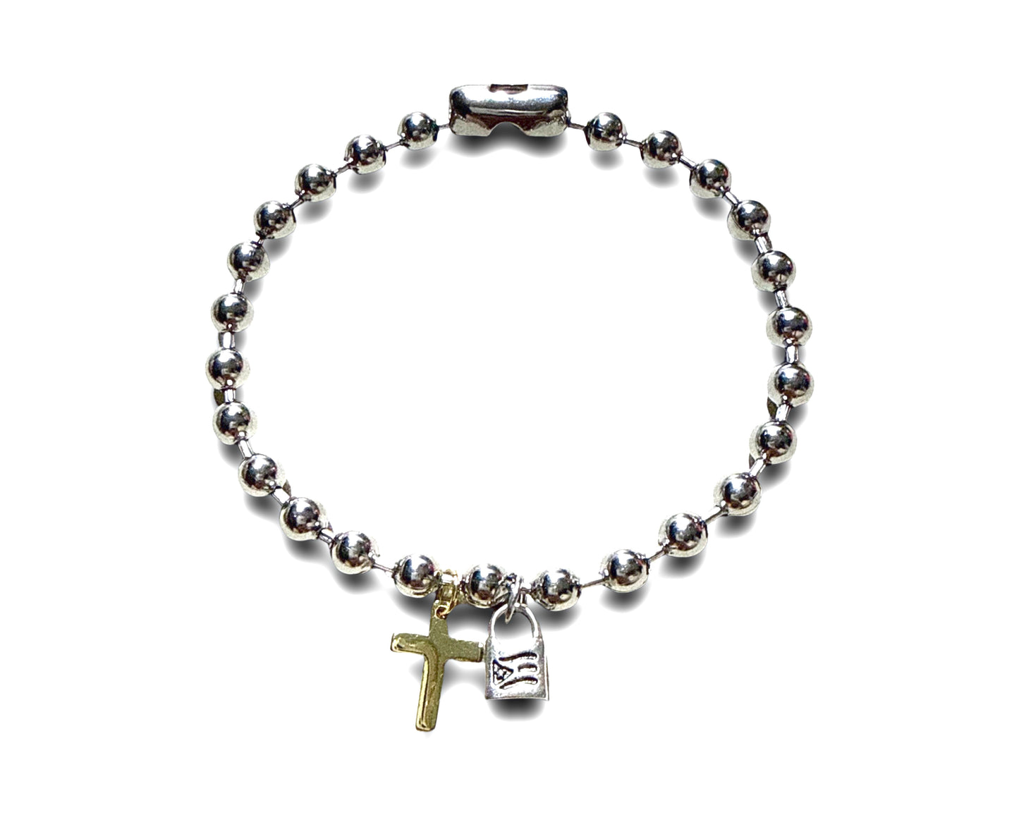 Blessed Cross Puerto Rico Ball Bracelet