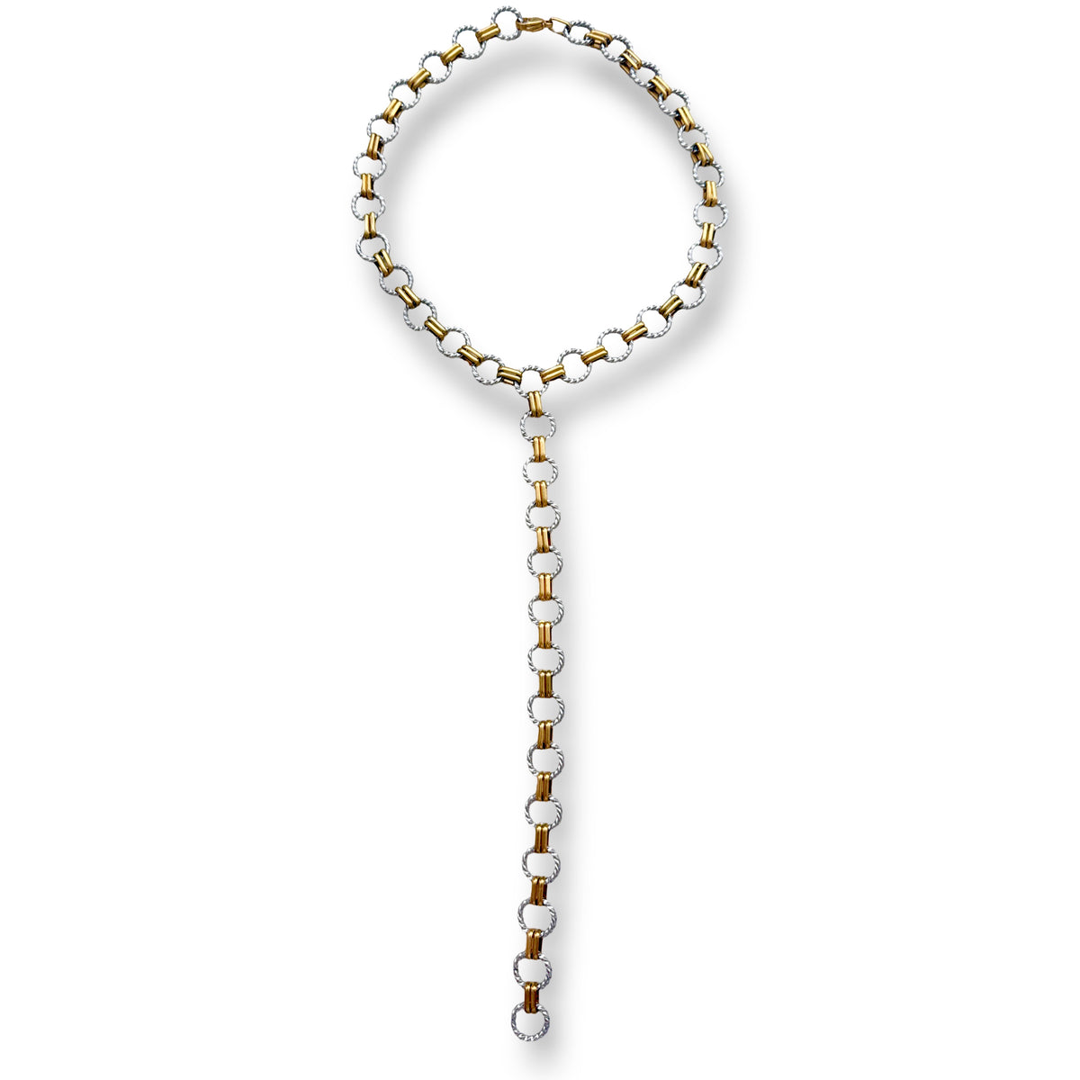 Steel Lariat Necklace