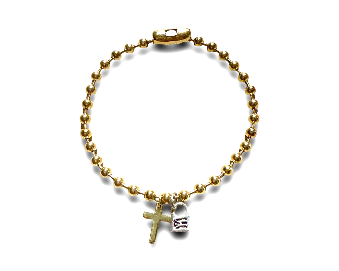 Blessed Cross Puerto Rico Ball Bracelet