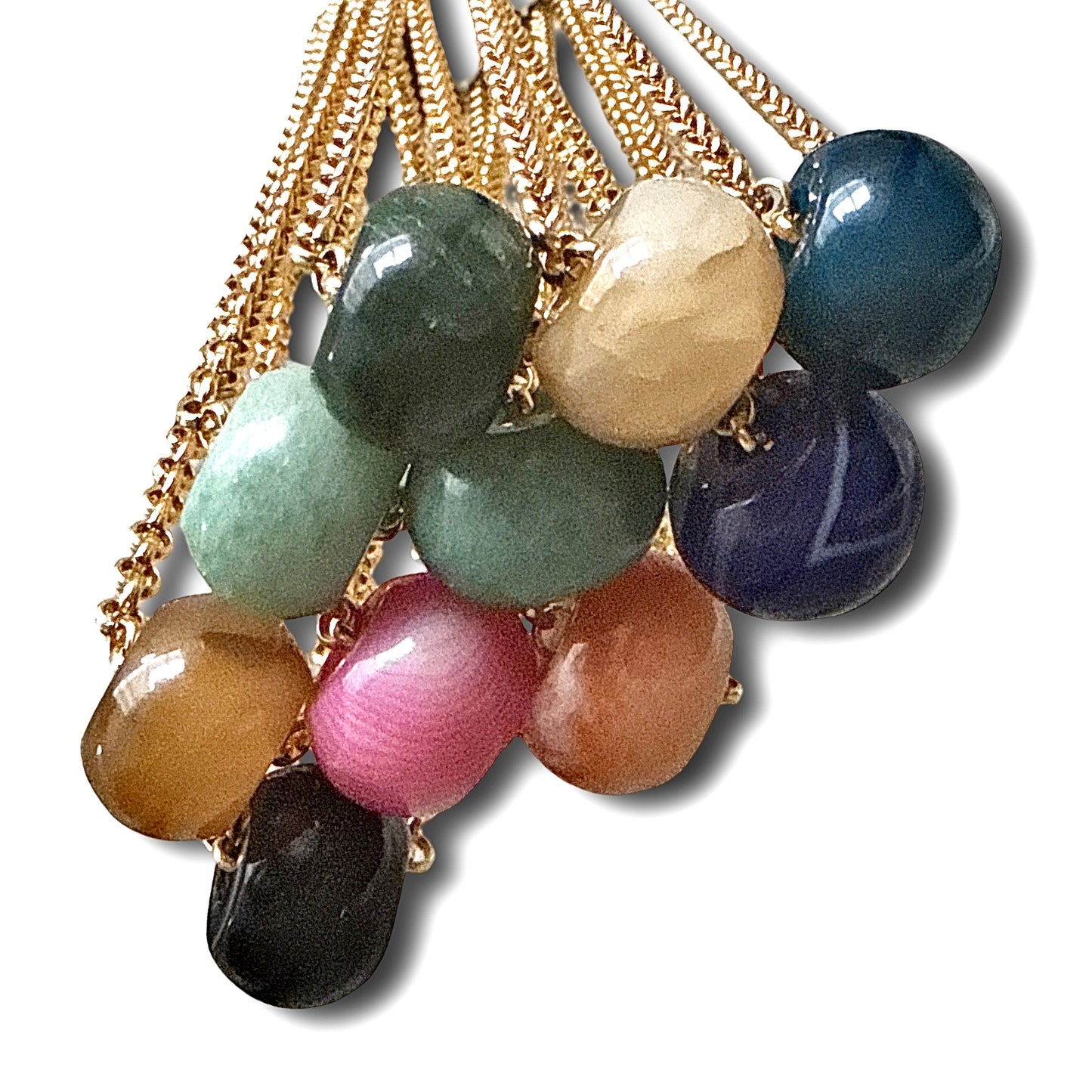 Flat Round Gemstone Pendant Necklace
