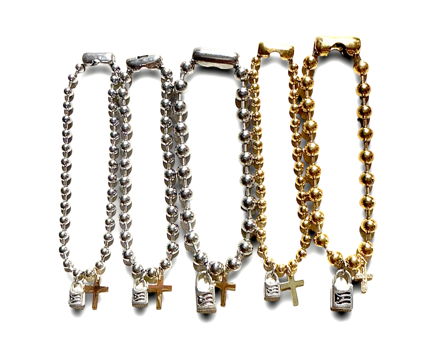 Blessed Cross Puerto Rico Ball Bracelet
