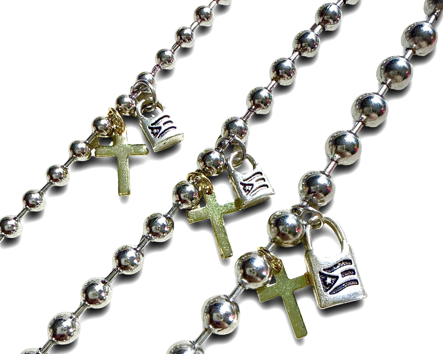 Blessed Cross Puerto Rico Ball Bracelet
