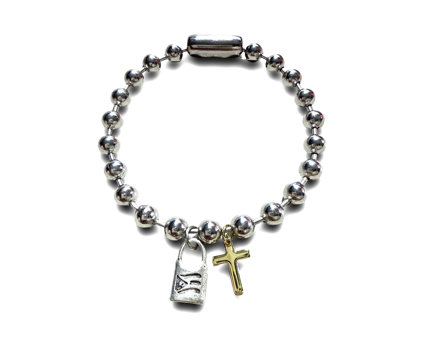 Blessed Cross Puerto Rico Ball Bracelet