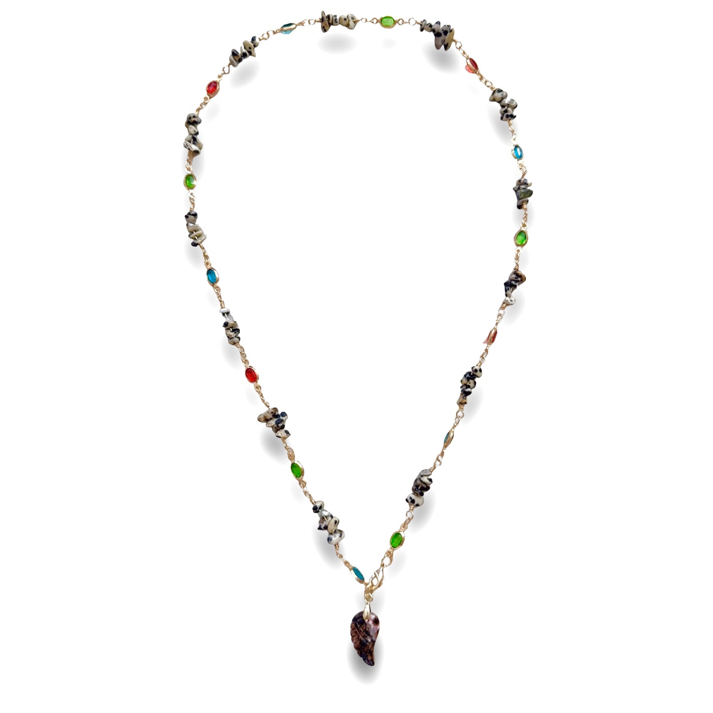 Angel Wing Blessing Necklace - Rhondonite