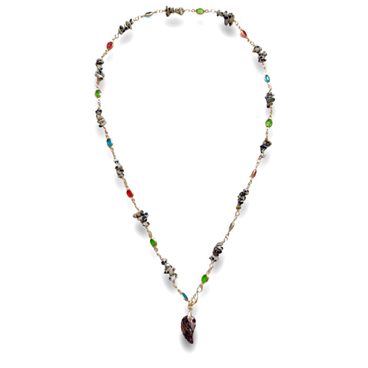Angel Wing Blessing Necklace - Rhondonite