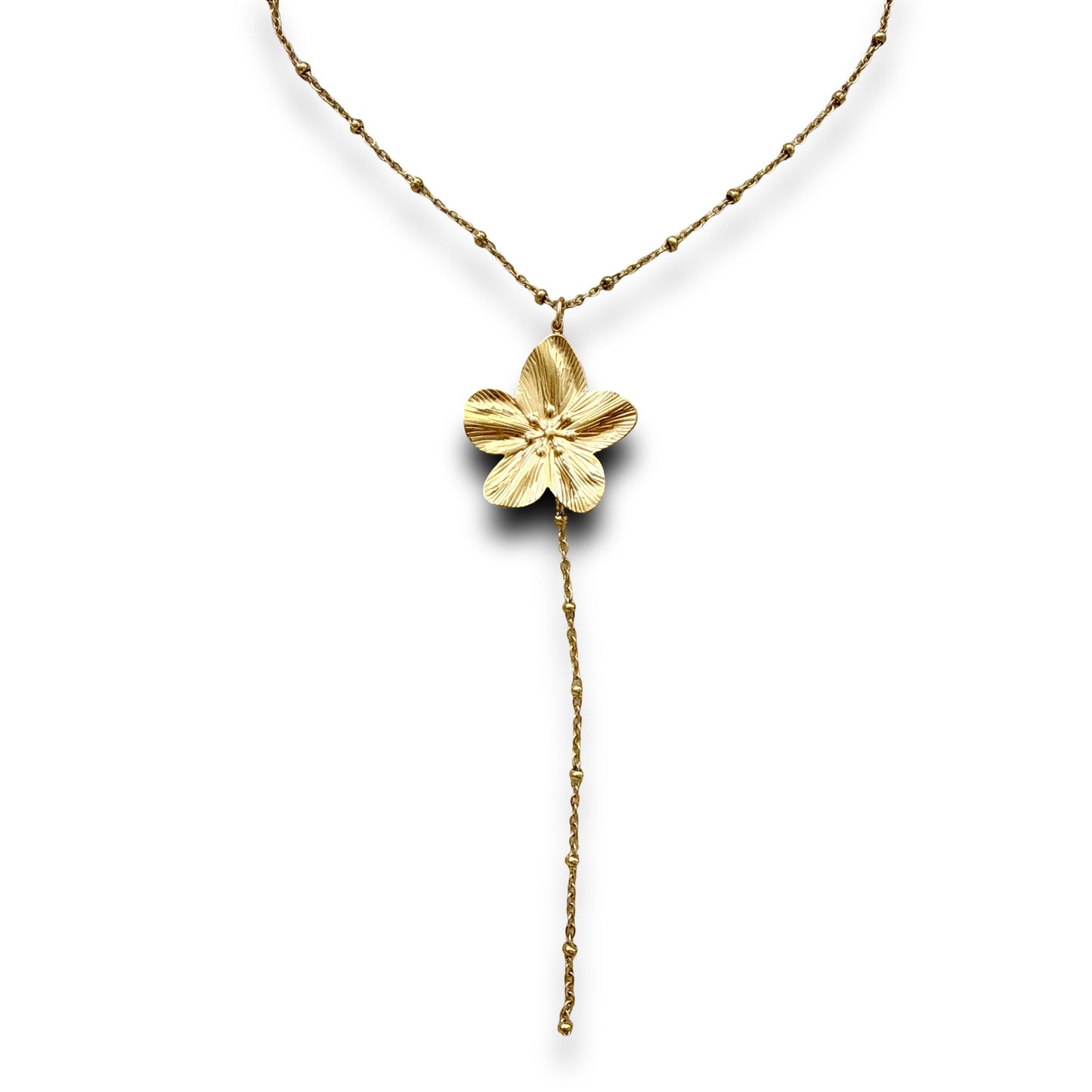 Flower Lariat Necklace