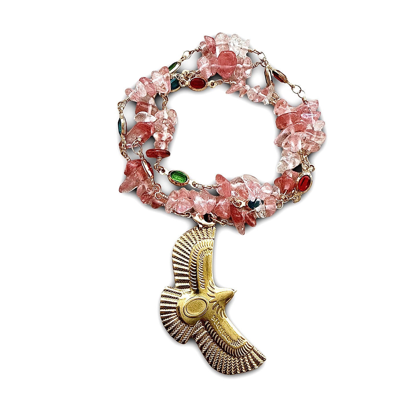 Power and Strength Necklace - Rose Quartz